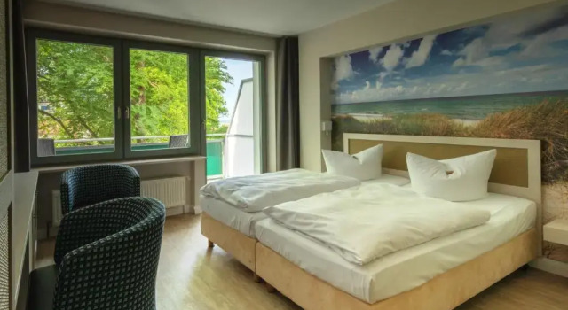 Двухместный номер Standard с балконом Hotel Haus am Meer ruhig gelegen 50m zum Ostseestrand