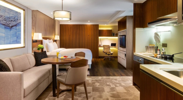 Номер Standard c 1 комнатой Marriott Executive Apartments Tianjin TEDA