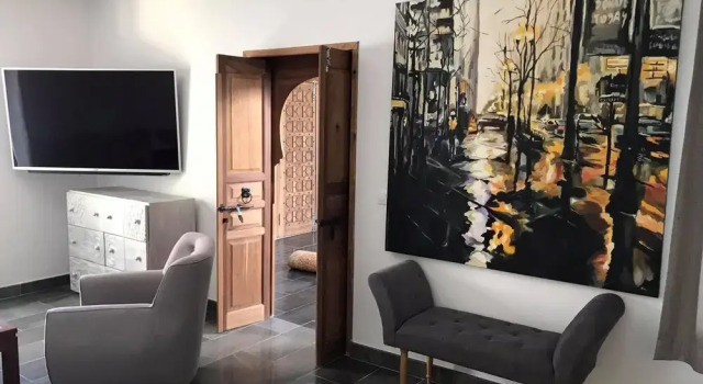 Deluxe Dvoulůžkový s manželskou postelí pokoj a výhledem PAP'S Chambres d Hôtes