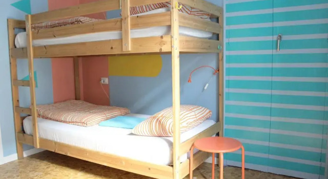 Кровать в общем номере Bamboo Eco Hostel
