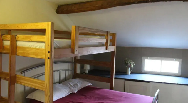 Кровать в общем номере Moulin2Roues