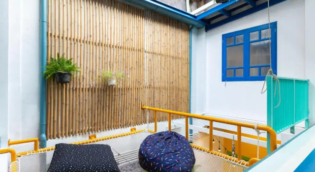 Кровать в общем номере Aekkeko hostel