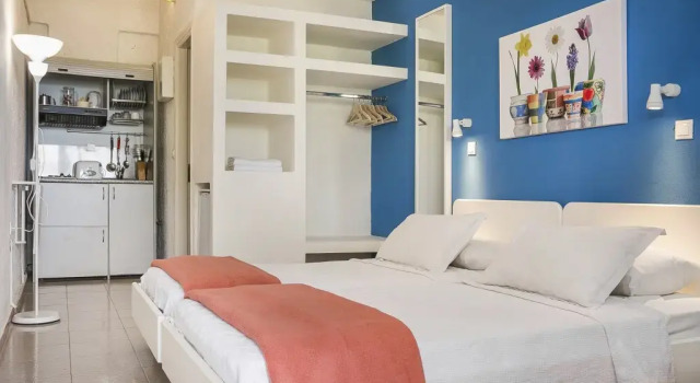Четырёхместная студия с видом на море Metaxatos Apartments