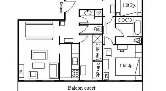 Appartement Méribel, 4 pièces, 8 personnes - FR-1-180-357
