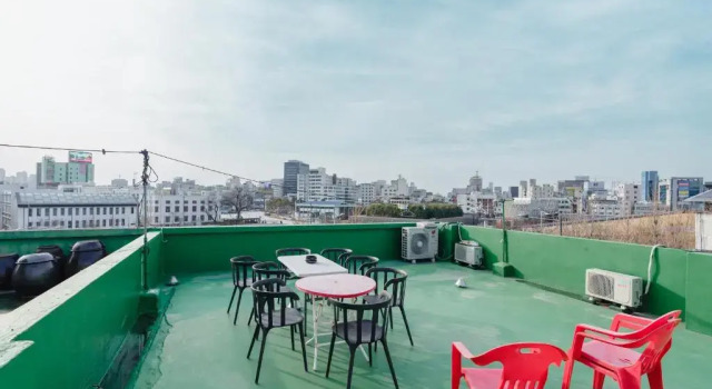 Кровать в общем номере Panda Guesthouse