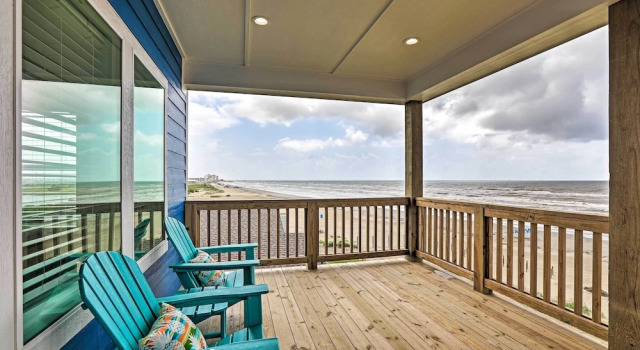 ‘Villa Azul’ Home in Galveston w/ Ocean-View Deck, Забронировать Вилла Галвестон Texas Gulf Coast
