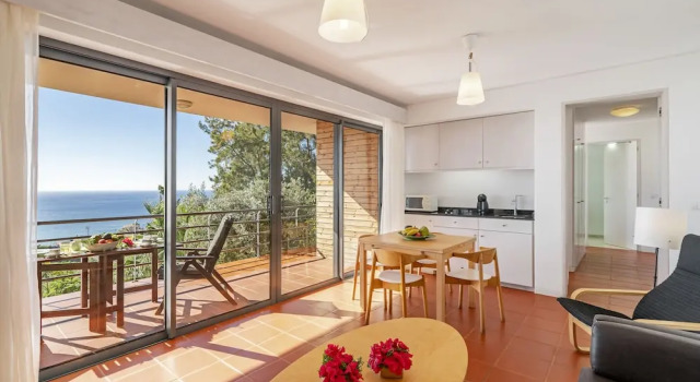 Апартаменты c 1 комнатой с балконом и с видом на океан Casa do Papagaio Verde