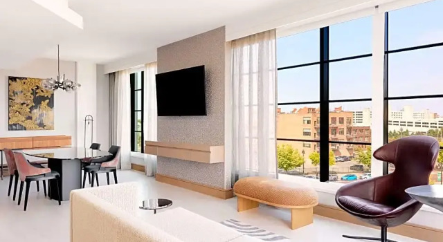 Двухместный люкс Presidential c 1 комнатой The Godfrey Detroit, Curio Collection By Hilton