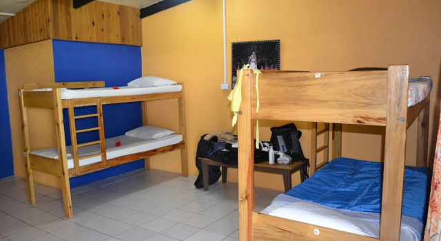Кровать в общем номере Ratu Kini Backpackers & Dive Resort