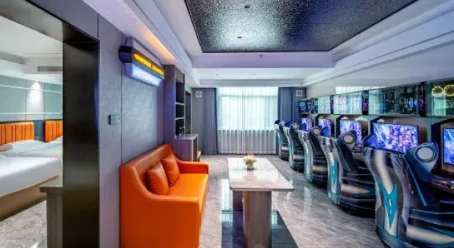 Кровать в общем номере Guohao Hotel Heyuan