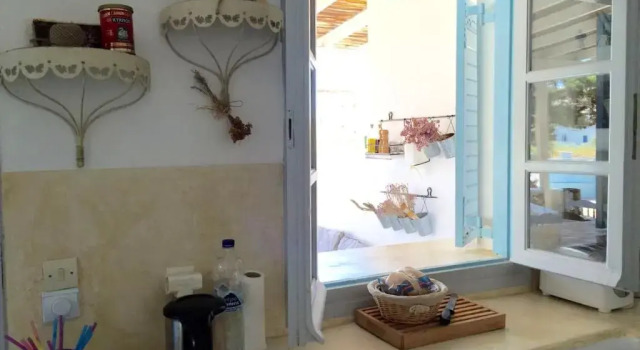 House with 6 bedrooms in Ios with wonderful sea view enclosed garden and WiFi 100 m from the beach