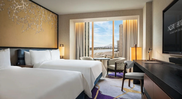 Четырёхместный номер Luxury с видом на реку Nobu Hotel New Orleans - A Caesars Rewards Destination