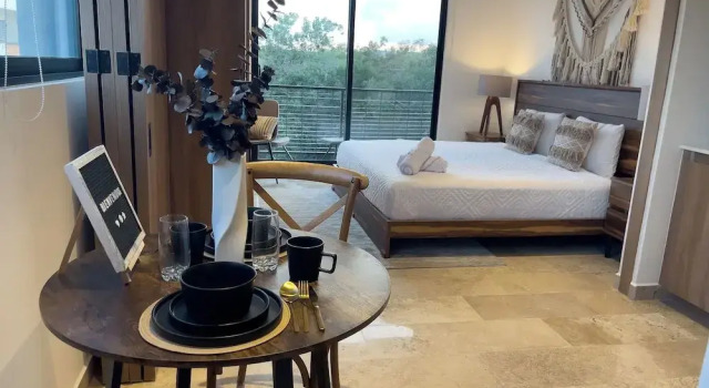Апартаменты Deluxe с балконом и с видом на город Modern Loft in Tulum with 1 Bedroom