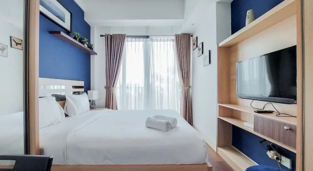 Nice And Elegant Studio At Tree Park City Bsd Apartment, Book Apartment Hotels in South Tangerang with a Pool, Swimming Pool