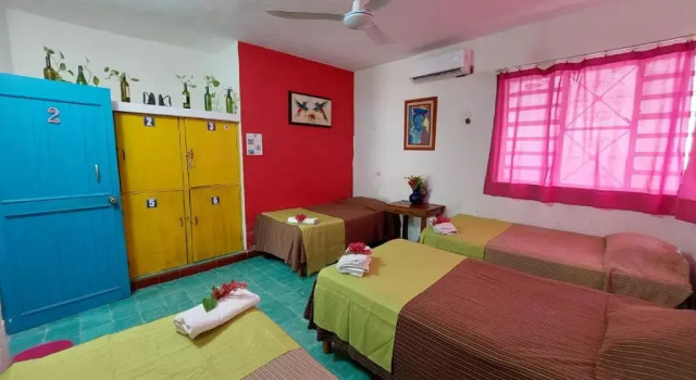 Кровать в общем номере (женский номер) Guacamayas Hostel and Social Laundry