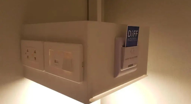 Кровать в общем номере Diff Hostel