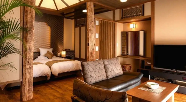 Трёхместный номер Luxury с 2 комнатами с балконом Ryokan Shinsen
