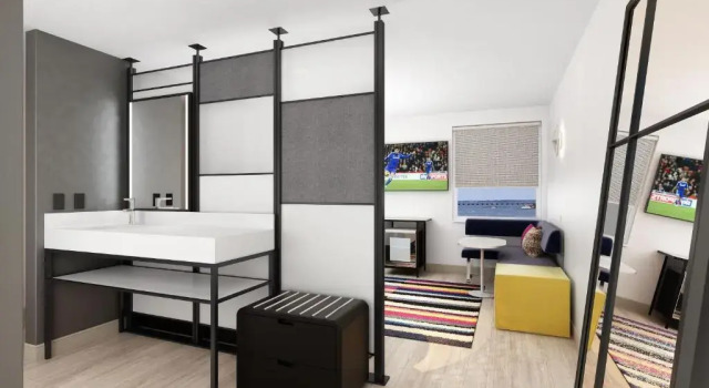 Четырёхместный номер Standard с балконом и с видом на воду Aloft by Marriott Ocean City