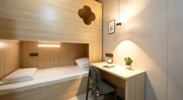 Кровать в общем номере (мужской номер) Hoco Hotel Beijing Jianguomen Branch