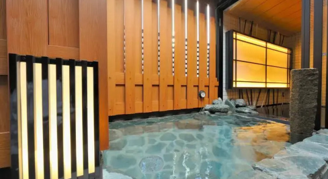 Кровать в общем номере Dormy Inn Ueno Okachimachi