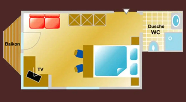Студия Ferienhotel Bergland