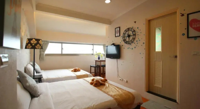 Четырёхместный номер Standard с видом на сад Yilan Pine Villa Homestay