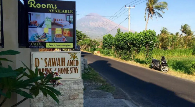 Двухместный номер Deluxe с балконом и с красивым видом из окна dSawah Amed Homestay & Warung