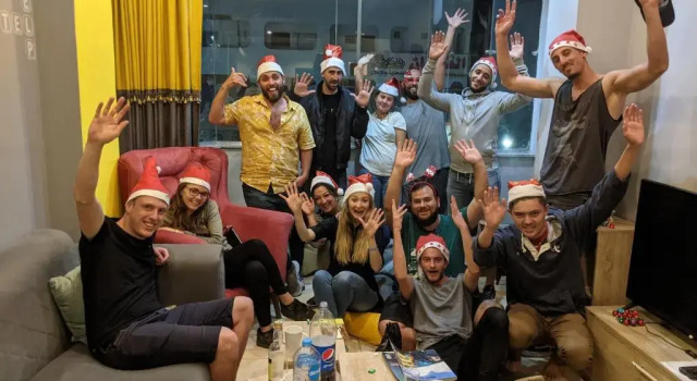Кровать в общем номере Marina Hostel
