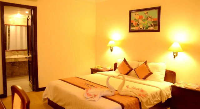 Трёхместный номер Deluxe с красивым видом из окна Saigontourane Hotel