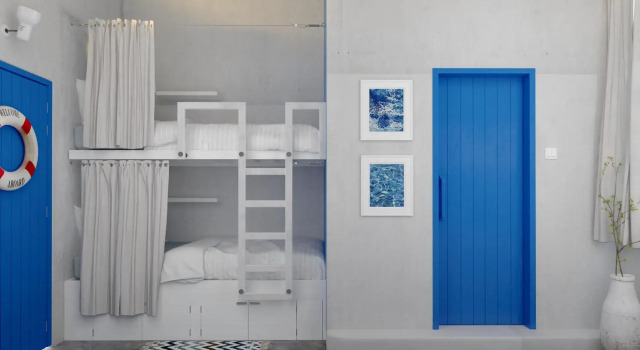 Кровать в общем номере Pajamas Koh Chang
