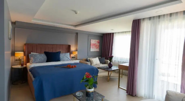 Двухместный номер Deluxe с балконом и с видом на море Malta Bosphorus Hotel