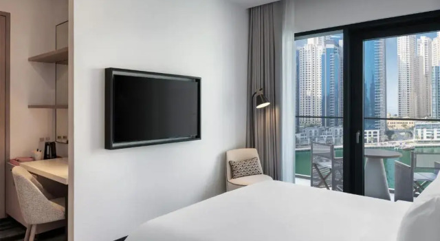 Двухместный номер Deluxe с видом на гавань Vida Dubai Marina & Yacht Club