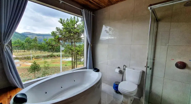 Шале с красивым видом из окна Pousada Cascata dos Amores