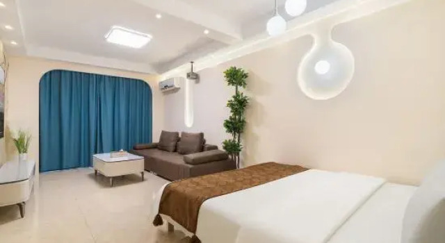 Люкс c 1 комнатой с видом на море Hello • Hidden Retreat 180° Scenic Apartment (Sanya Bay Coconut Dream Corridor)