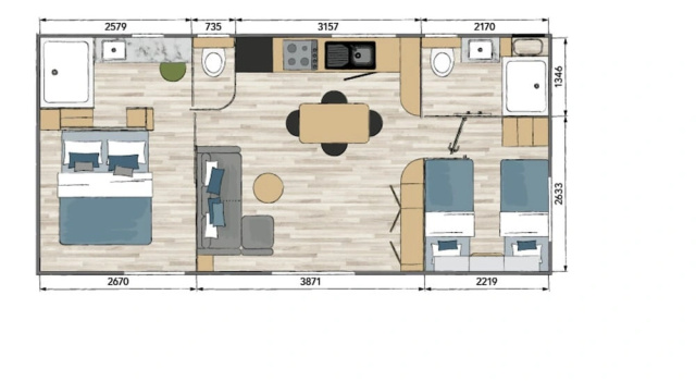 Relaxed Vias Mobile Home for Family, Réserver Hôtel Hôtels à Vias Plage avec parking, Parking