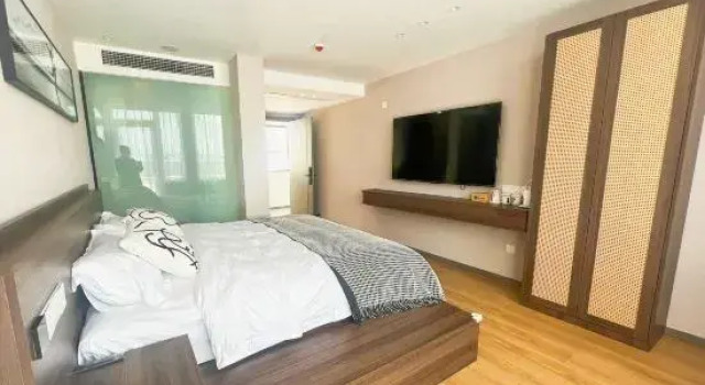 Двухместный люкс с видом на море Zhongze Seaside Homestay (Qingdao Tangdaowan Hengda Golden Beach Shop)