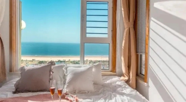 Люкс Luxury с 2 комнатами рядом с пляжем Zhenhai Seaview Travel Photography Homestay