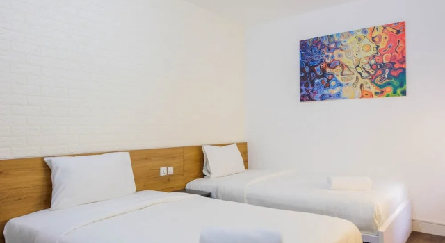 Studio Apartment with Twin Bed at Aeropolis Residence