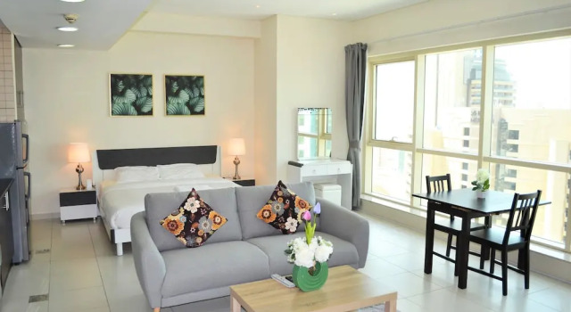 Sea view furnished STUDIO with balcony in Marina - JMI, Забронировать Отель Дубай-Марина , рядом с Остановка трамвая Marina Towers