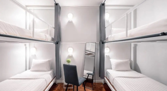 Кровать в общем номере Heimish Hostel