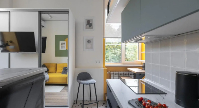 Solar studio from Comfort 24 at VDNH, Book Apartment Moscow Russia