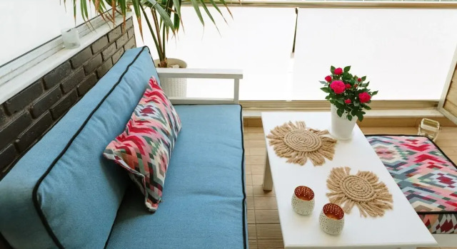Sea View 1 Bed Apartment in Nea Peramos - Terrace