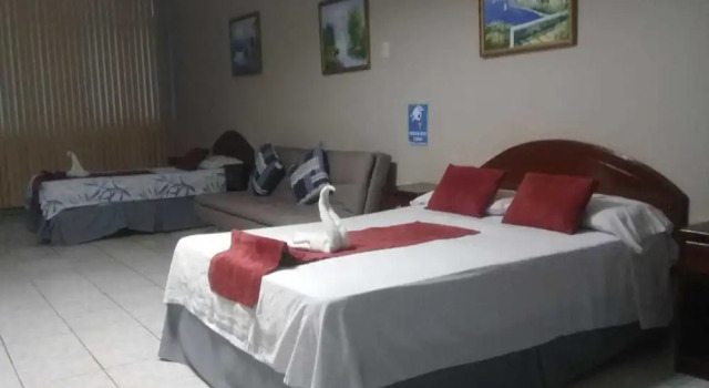 Economy Doppel Zimmer 1 Schlafzimmer mit Stadtblick Hostal Los Mantas