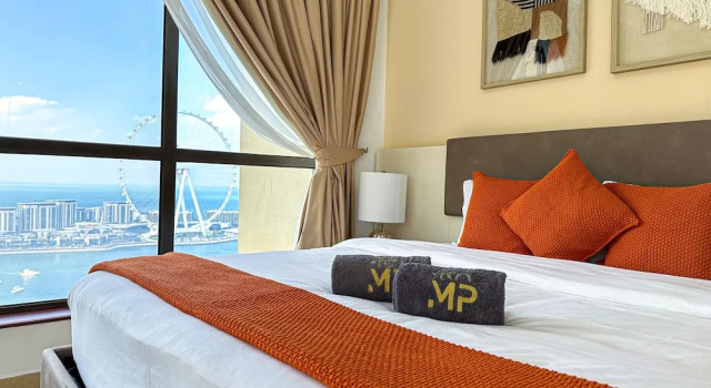 Marco Polo - Full Sea & Dubai Eye View | 2 BR | Near JBR Beach, Забронировать Апартаменты/квартира Апартаменты Эмирата Дубая, рядом с Dubai Marina Yacht Club, Апартаменты/квартира