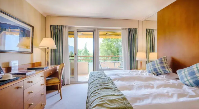 Двухместный номер Standard с балконом и with park & lake side view Royal Plaza Montreux