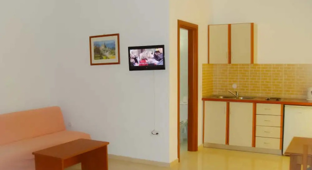 Семейная студия с балконом и с видом на море Panorama apartments