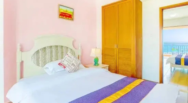 Двухместный семейный люкс c 1 комнатой с красивым видом из окна Huizhou Double Moon Bay Evening Wind Holiday Sea View Apartment