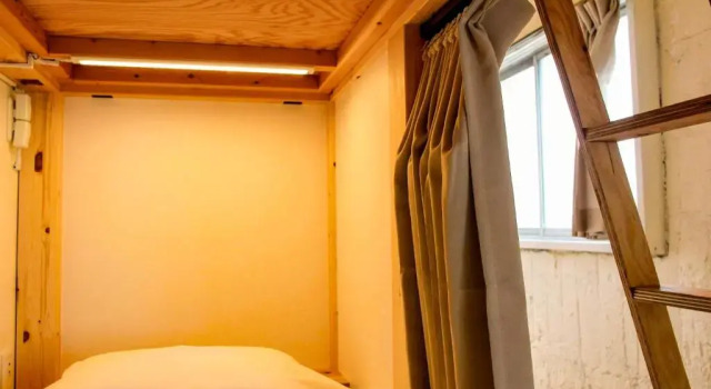 Кровать в общем номере 14 Guesthouse Mt.Fuji