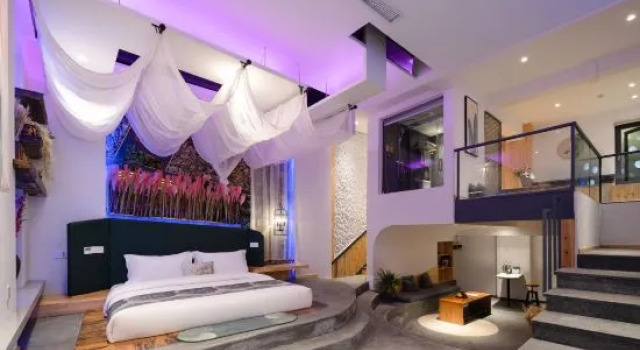 Двухместный люкс Lijiang Muxi Yu light luxury homestay