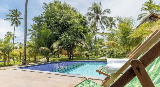 Bangalô 28 no Eco Resort-SH017, Забронировать Вилла Коттеджи Тамандаре, рядом с Пляж Карнейрос, Коттедж